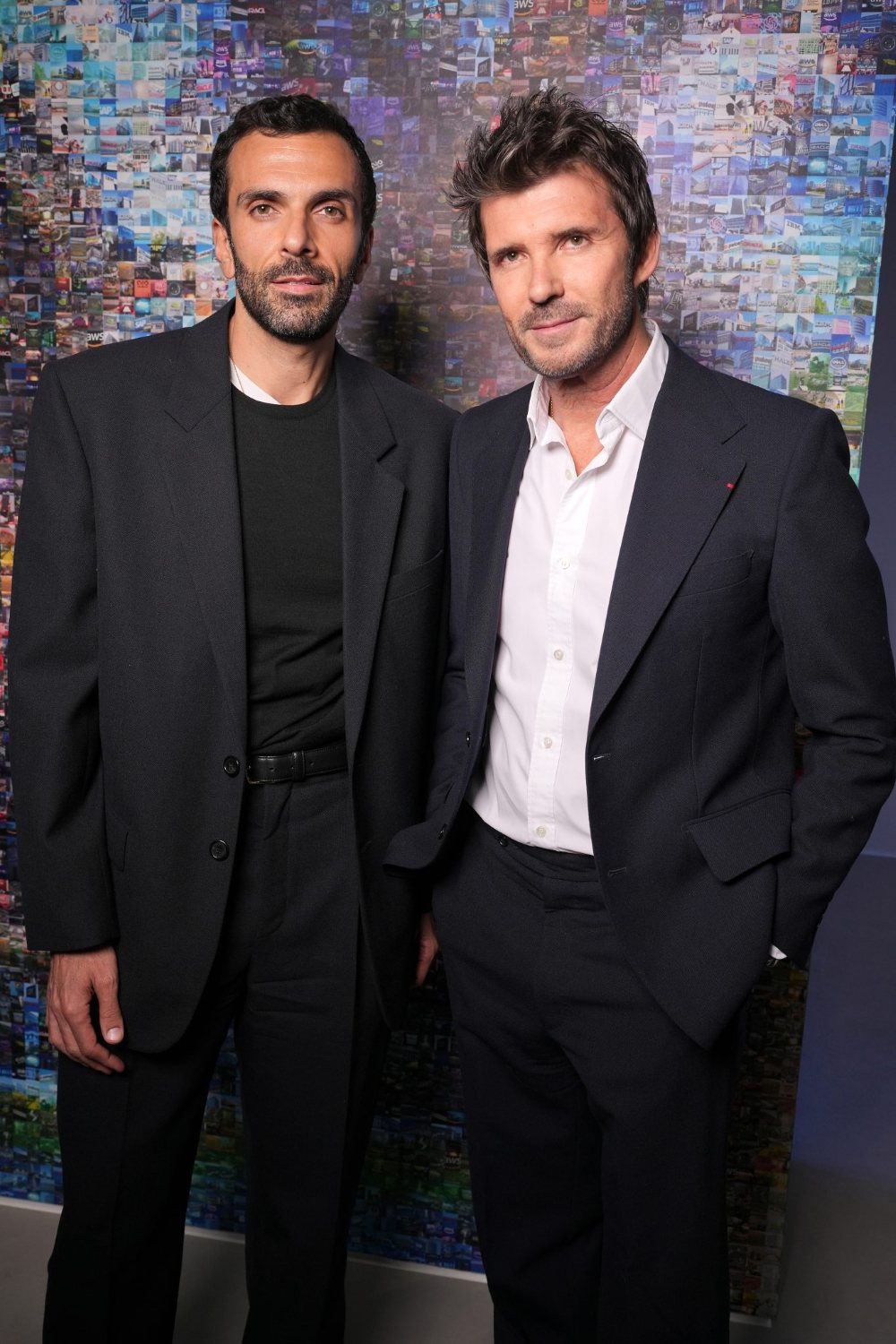 Cédric Charbit standing with Paul-Emmanuel Reiffers, founder of Reiffers Art Initiatives, at an evening event